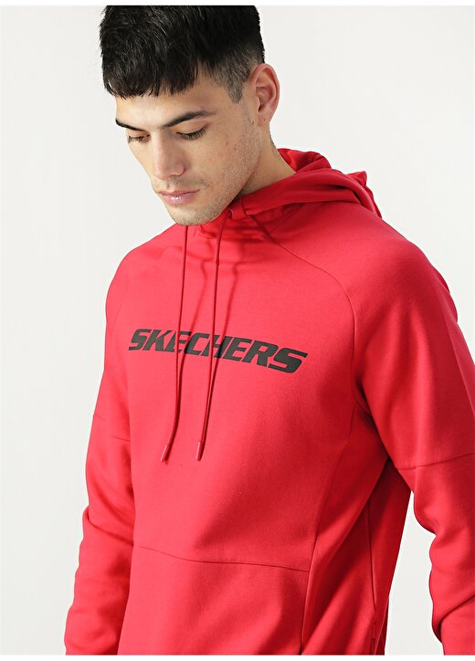 Skechers Kırmızı Kapüşonlu Sweatshirt 3