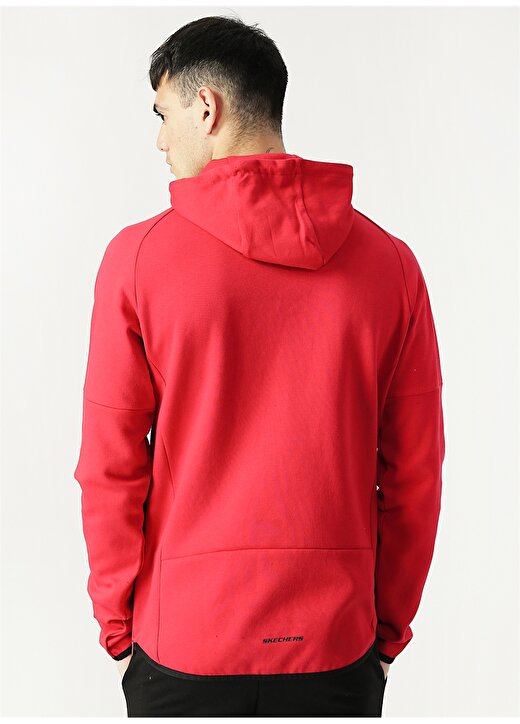 Skechers Kırmızı Kapüşonlu Sweatshirt 4