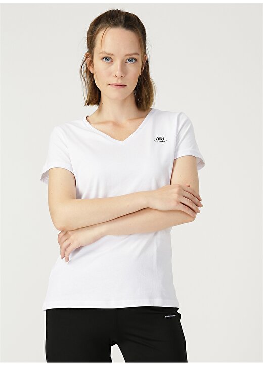 Skechers Beyaz Basic T-Shirt 1