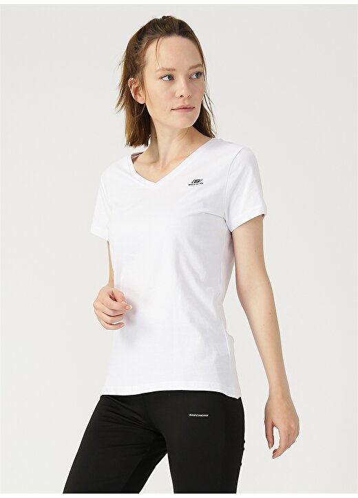 Skechers Beyaz Basic T-Shirt 4