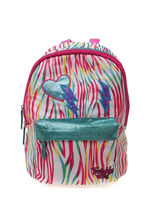 Skechers S192081-502 Kalp Desenli Kız Çocuk Renkli Sırt Çantası 1