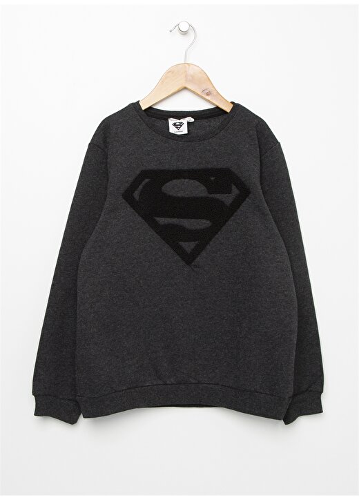 Koton Superman Baskılı Antrasit Sweatshirt 1