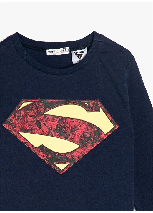 Koton Superman Baskılı Lacivert T-Shirt 3