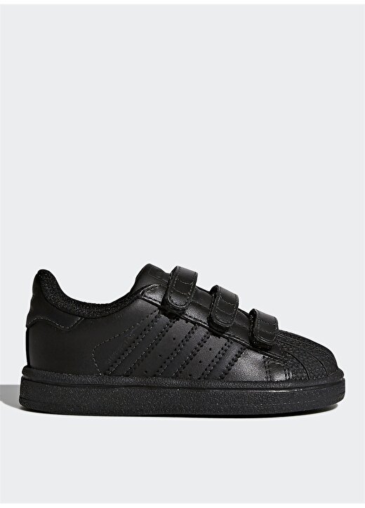 Adidas BZ0417 Superstar Cf I Cırt Cırtlı Siyah Bebek Yürüyüş Ayakkabısı 1