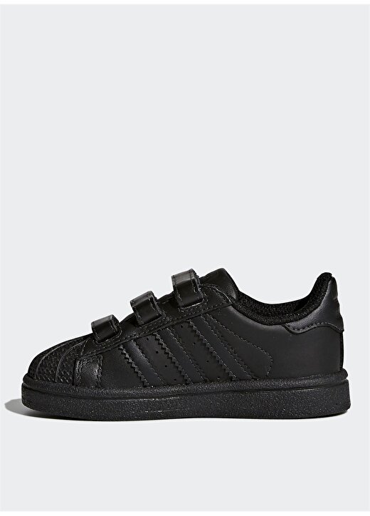 Adidas BZ0417 Superstar Cf I Cırt Cırtlı Siyah Bebek Yürüyüş Ayakkabısı 3