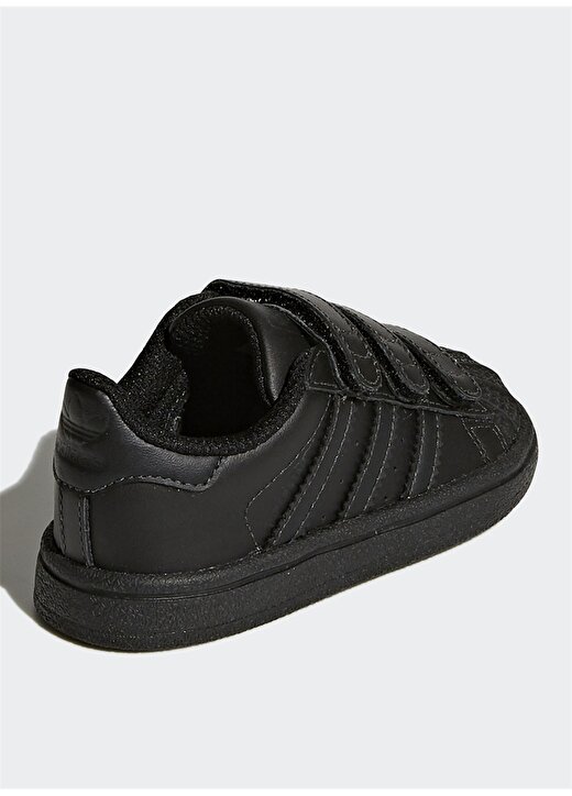 Adidas BZ0417 Superstar Cf I Cırt Cırtlı Siyah Bebek Yürüyüş Ayakkabısı 4