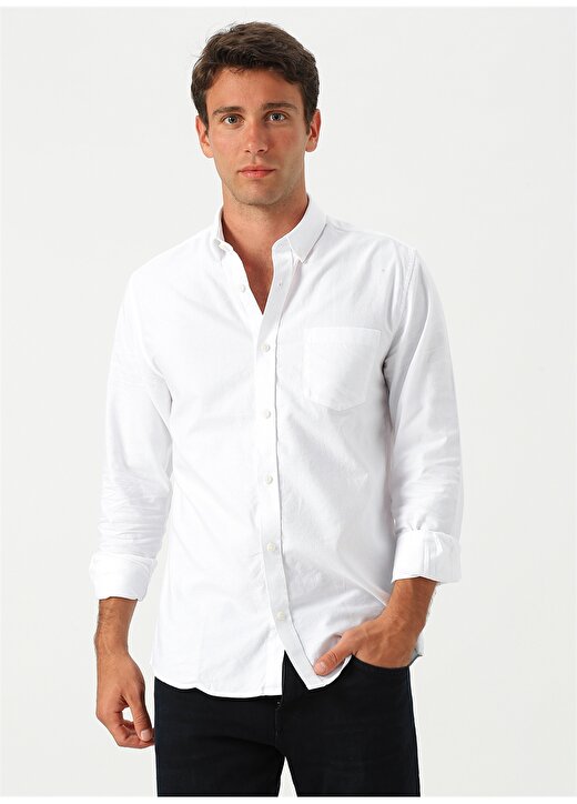 Only & Sons Beyaz Slim Fit Gömlek 3