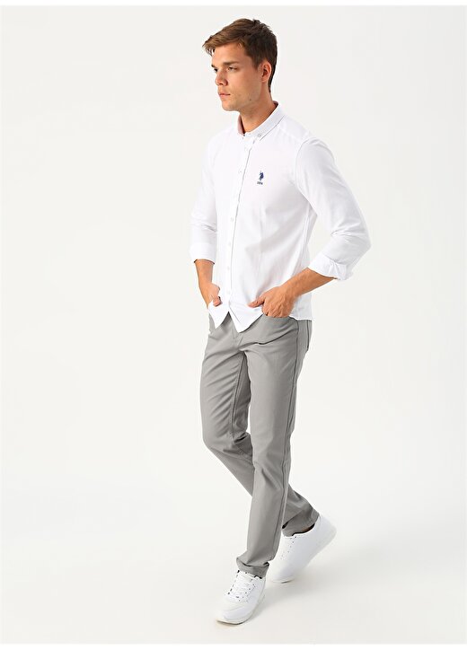 U.S. Polo Assn. Slim Fit Beyaz Gömlek 2