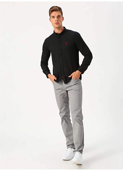 U.S. Polo Assn. Slim Fit Siyah Gömlek 2