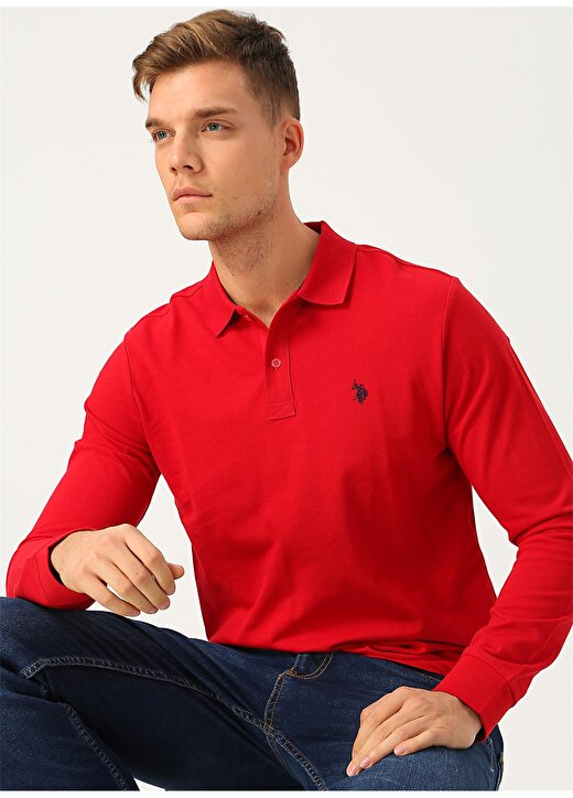 U.S. Polo Assn. Kırmızı Erkek Sweatshirt 1