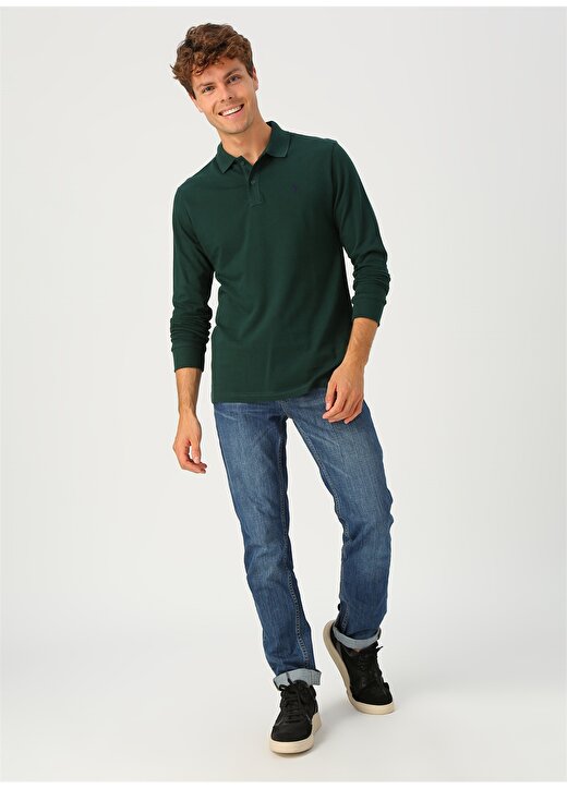 U.S. Polo Assn. Koyu Yeşil Erkek Sweatshirt 4