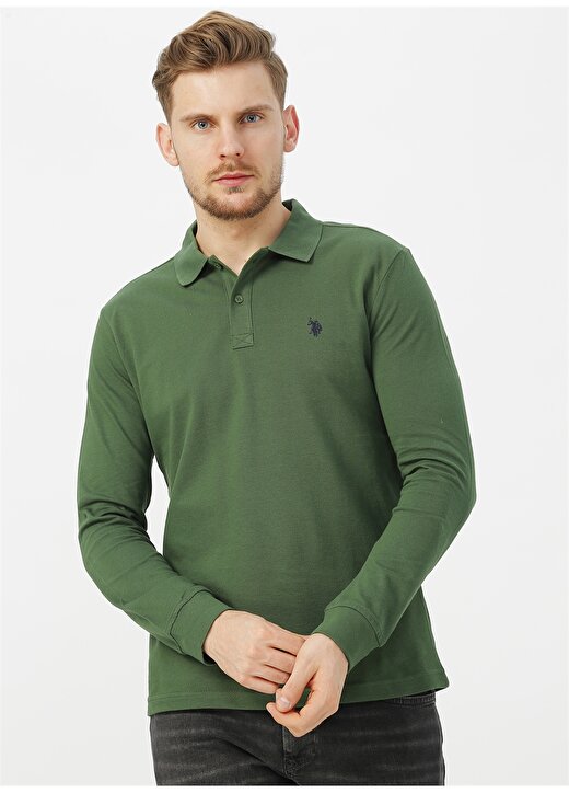 U.S. Polo Assn. Yeşil Erkek Sweatshirt 1