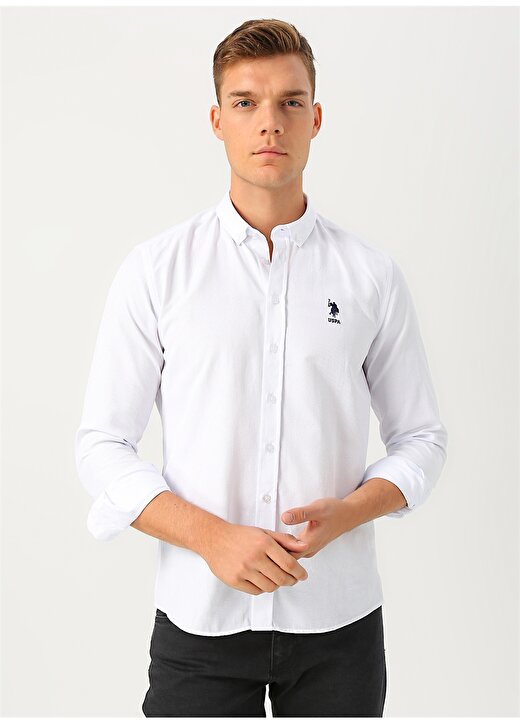 U.S. Polo Assn. Beyaz Basics Gömlek 1