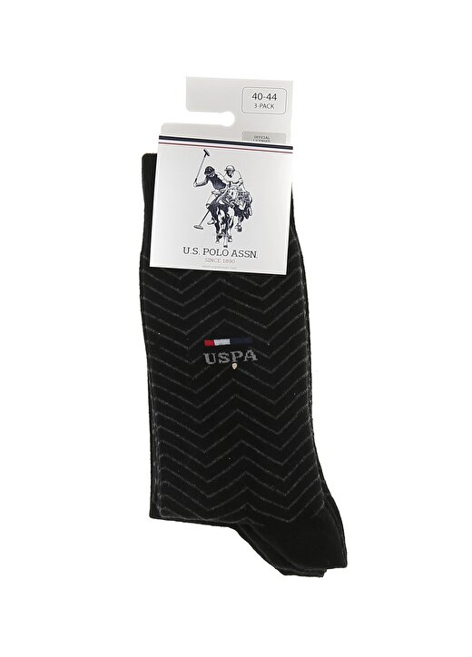 U.S. Polo Assn. Siyah Erkek Çorap 1