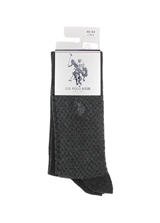 U.S. Polo Assn. Antrasit Melanj Erkek Çorap 1
