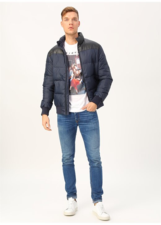 Calvin Klein Jeans Lacivert Erkek Mont J30J313099 PADDED WESTERN PUFFER 2