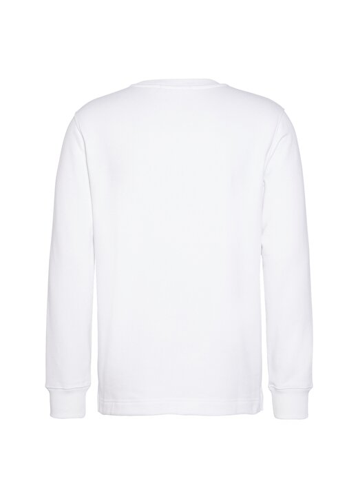 Calvin Klein Jeans Erkek Beyaz Sweatshirt J30J313188 SMALL INSTIT BOX REG CN 2