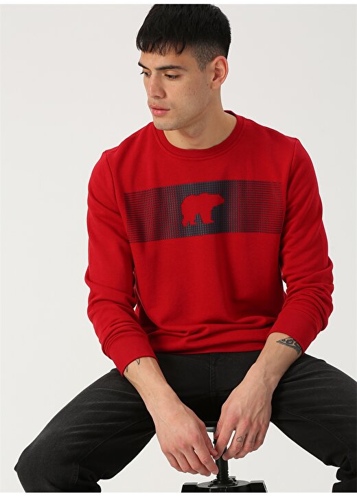 Bad Bear Kırmızı Sweatshirt 1