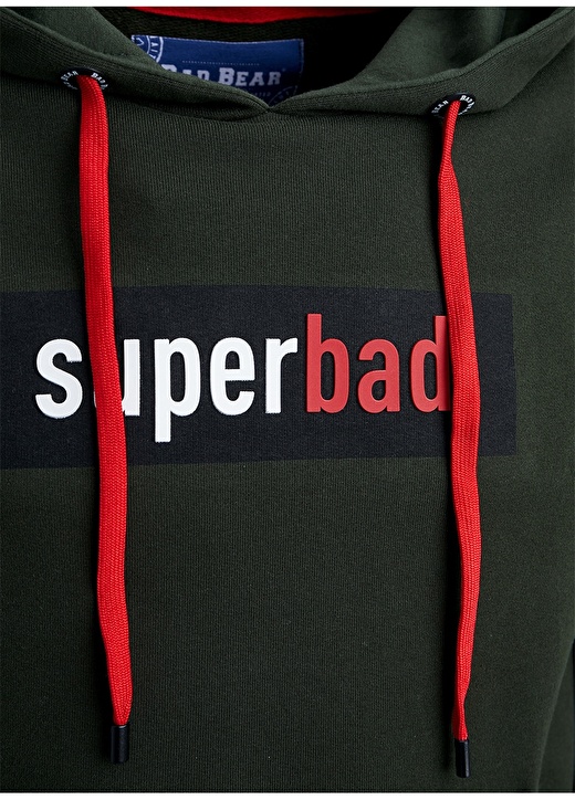 Bad Bear Koyu Haki Baskılı Sweatshirt 2