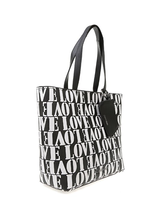 Calvin Klein Siyah-Beyaz Kadın Shopper Çanta 2