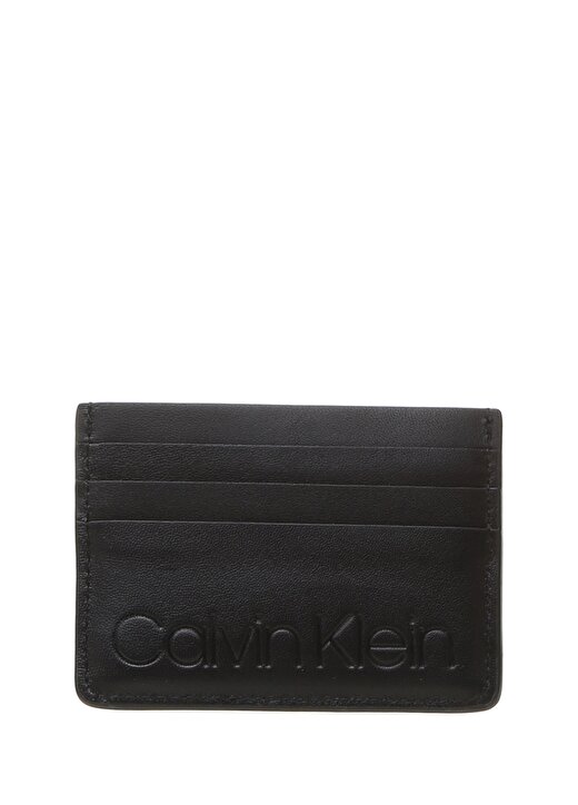 Calvin Klein Siyah Deri Erkek Kartlık 1