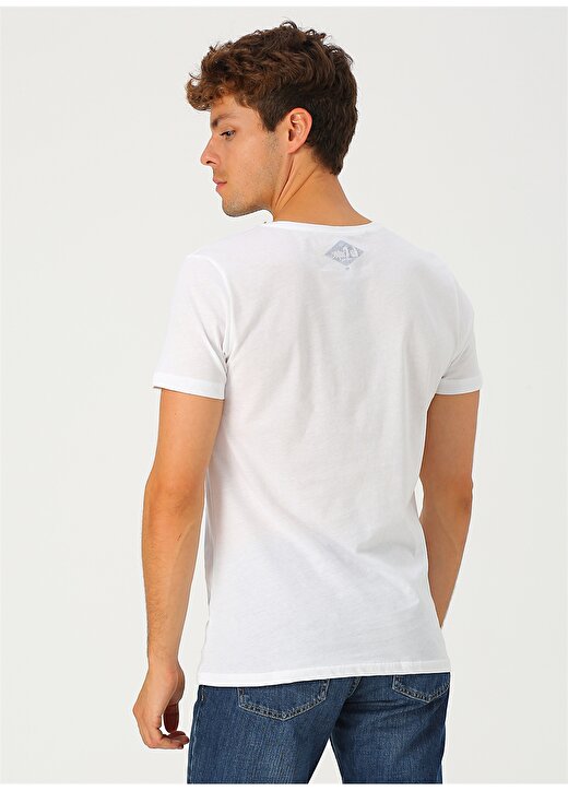 Lee Cooper Lacivert - Beyaz T-Shirt 4