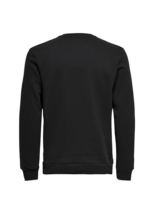 Only & Sons Bisiklet Yaka Uzun Kollu Siyah Erkek Sweatshirt 2