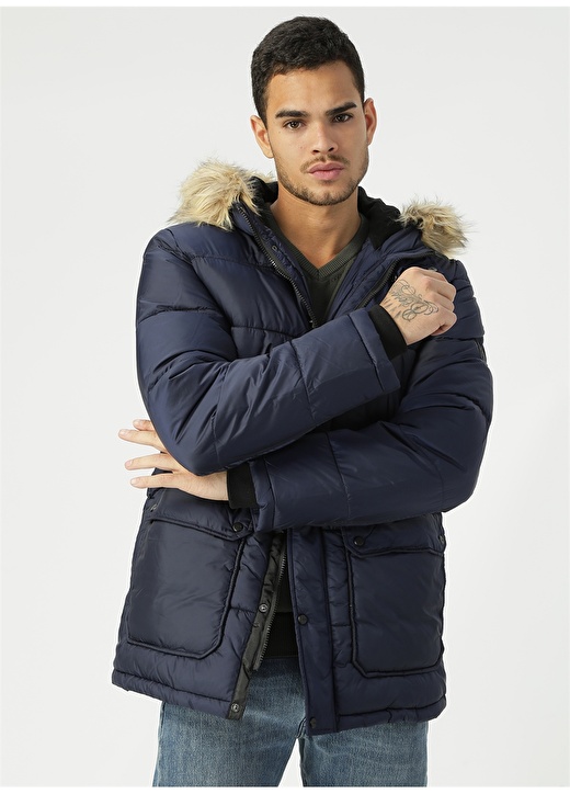 Only & Sons Onschristian HOOD PARKA OTW Lacivert Şişme Mont 3