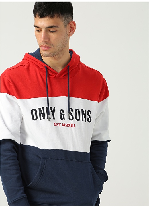 Only & Sons Kırmızı Erkek Sweatshirt 3