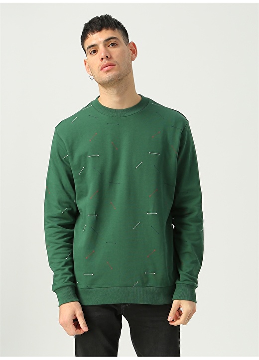 Only & Sons Koyu Yeşil Erkek Sweatshirt 1