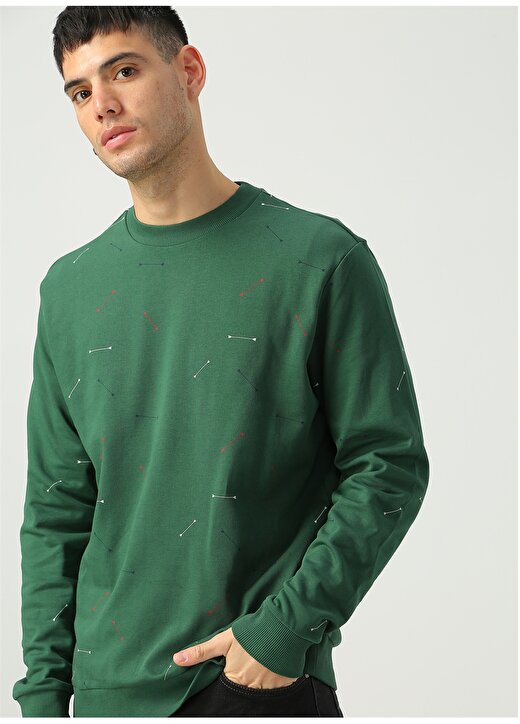 Only & Sons Koyu Yeşil Erkek Sweatshirt 3