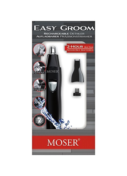Moser 09865-1901 Easy Groom Şarjlı Kulak Ve Burun Tüy Kesme Makinesi 2