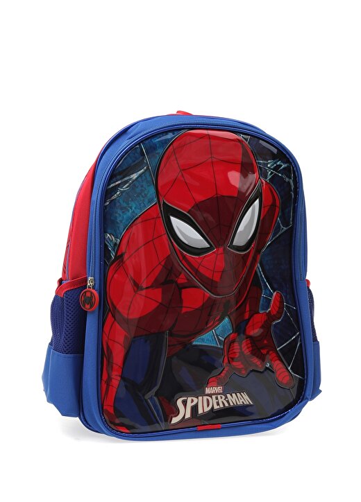 Koton Omuz Askılı Fermuarlı İki Gözlü Spiderman Desenli Lacivert Erkek Çocuk Sırt Çantası 2