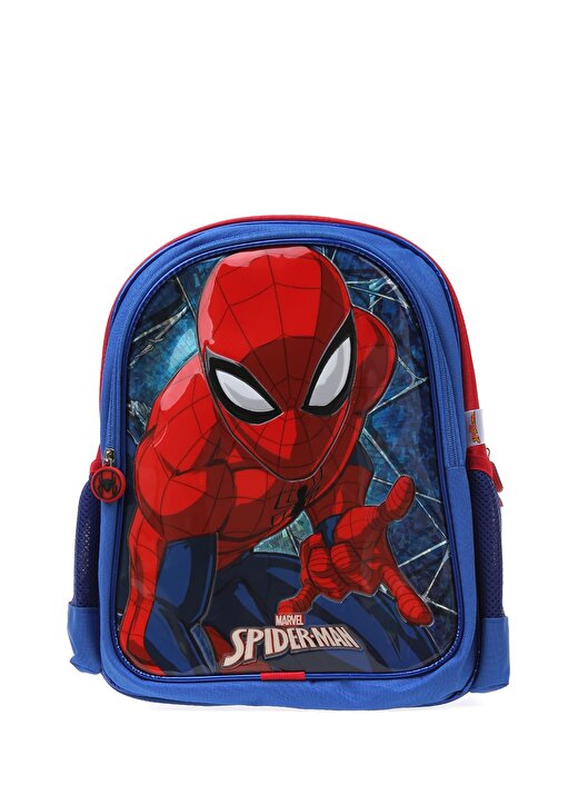 Koton Omuz Askılı Fermuarlı İki Gözlü Spiderman Desenli Lacivert Erkek Çocuk Sırt Çantası 1