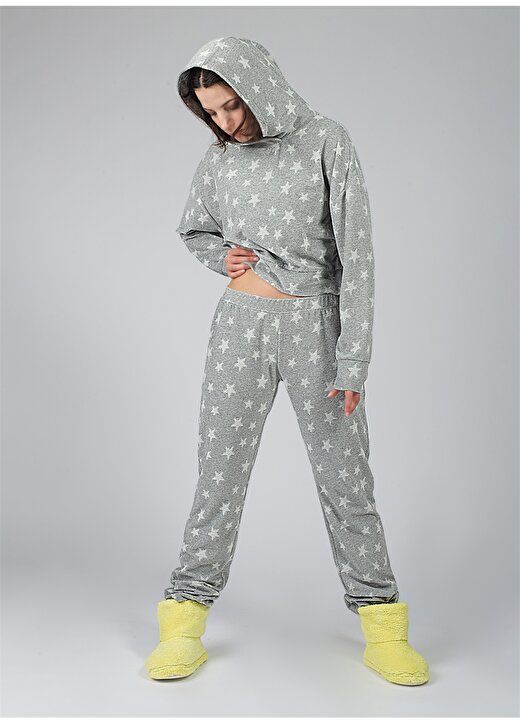 Hays Yıldız Desenli Kadife Pijama Alt 1