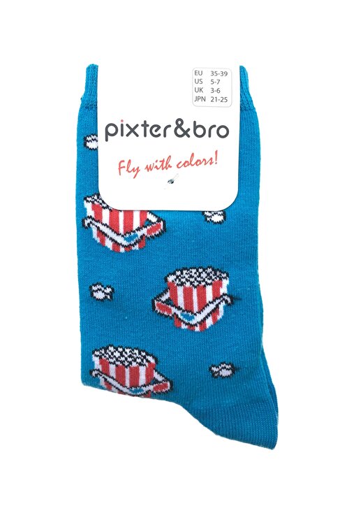 Pixter&Bro Mavi Soket Çorap 1