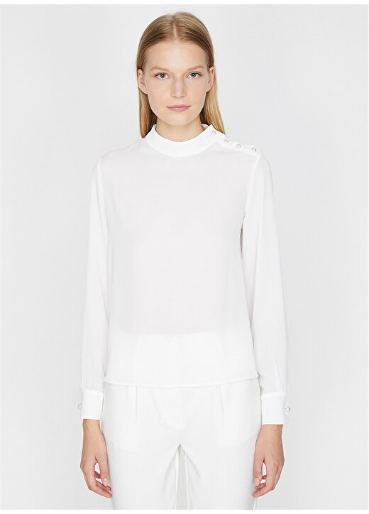 Koton İnci Detay Beyaz Bluz 3