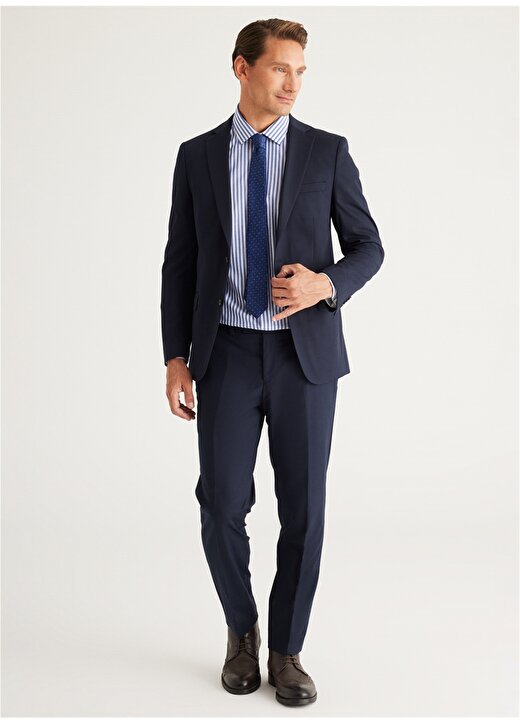 Altınyıldız Classics Normal Bel Slim Fit Lacivert Erkek Takım Elbise 4A3010000071 3