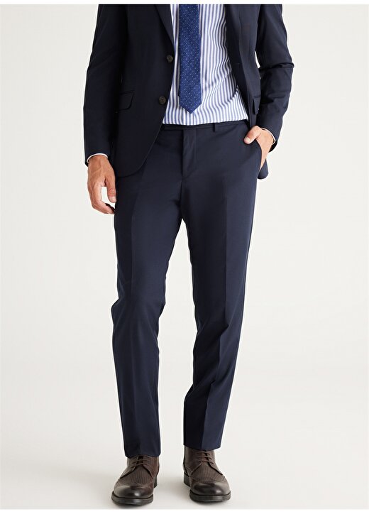 Altınyıldız Classics Normal Bel Slim Fit Lacivert Erkek Takım Elbise 4A3010000071 4
