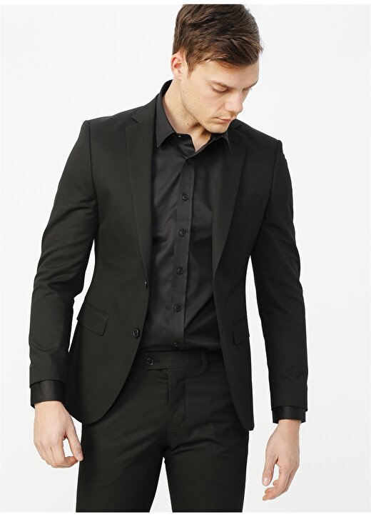 Altınyıldız Classics Normal Bel Slim Fit Siyah Erkek Takım Elbise 4A3010000061 2