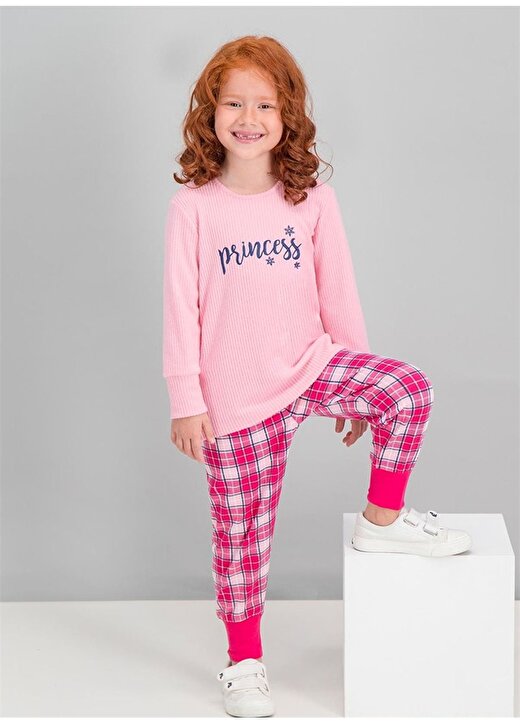 Roly Poly RP1567-G Pembe Kız Çocuk Pijama Takımı 1