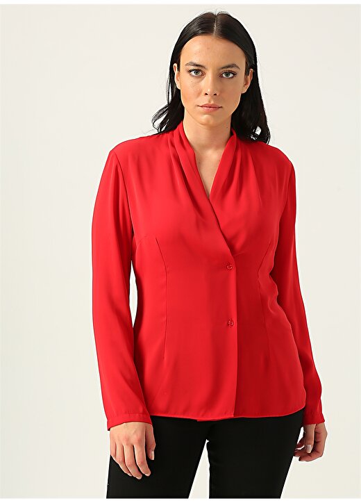 Ekol 02047.1 Kırmızı Kadın Bluz 3