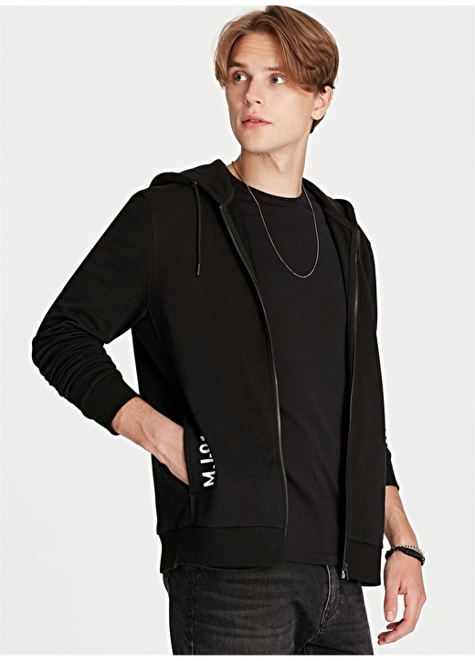 Mavi Reflektör Baskılı Black Pro Sweatshirt 3