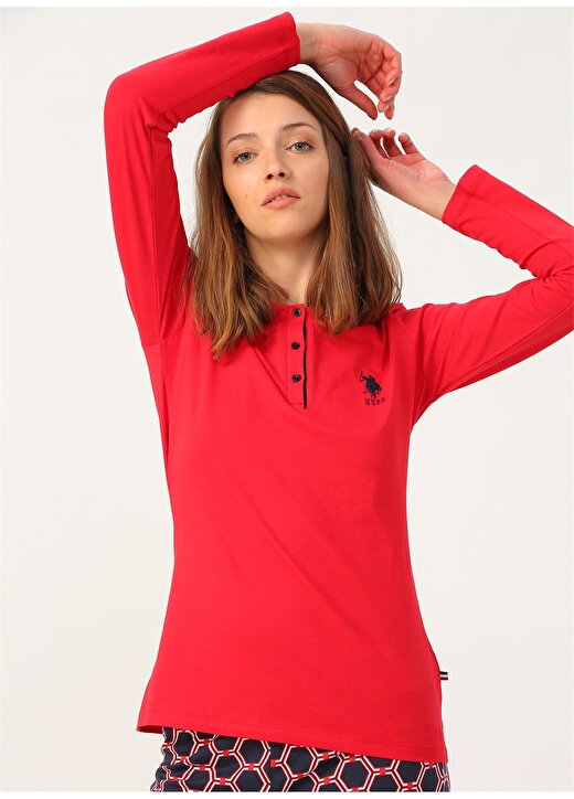 U.S. Polo Assn. Kırmızı Pijama Takımı 3