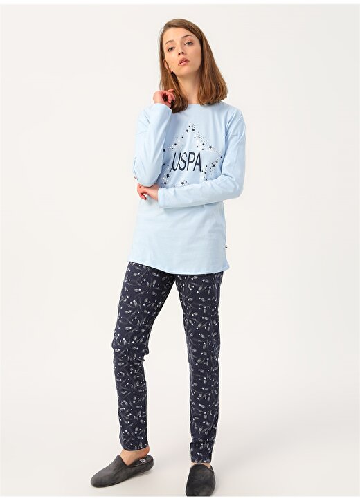 U.S. Polo Assn. Mavi Pijama Takımı 2