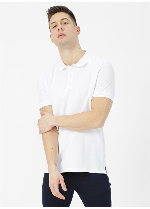 Limon Beyaz Polo T-Shirt 3
