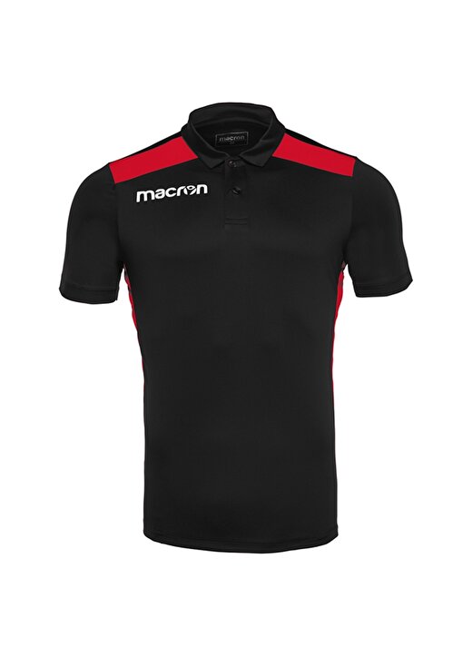 Macron Polo Yaka Kısa Kollu Siyah Kırmızı Erkek T-Shirt 1