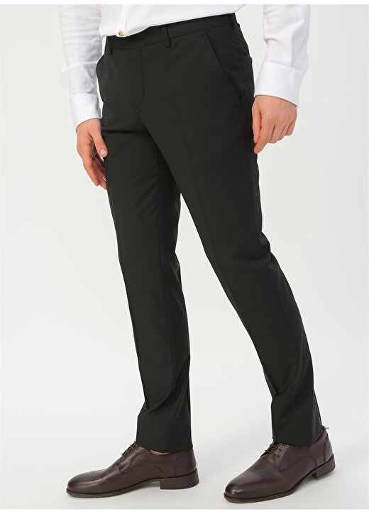 Fabrika Normal Bel Basic Düz Siyah Erkek Klasik Pantolon - PART-19 3