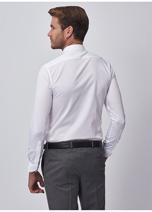Altınyıldız Classic Slim Fit Klasik Gömlek Yaka Düz Beyaz Erkek Gömlek 4A2000000007 4
