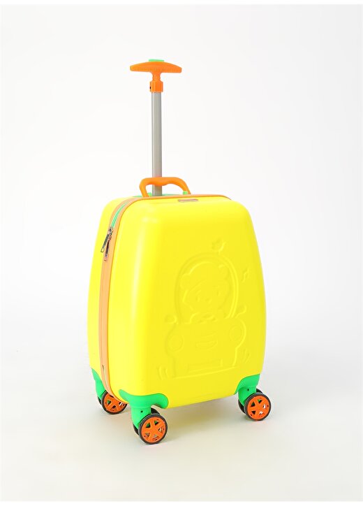 My Bag Kids Neon Sarı Çekçekli Sert Valiz 2